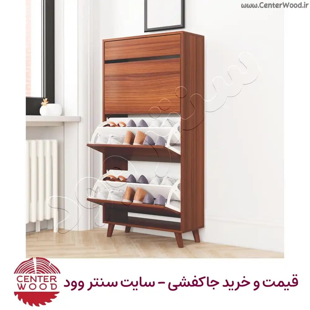جاکفشی داشبوردی 3 درب تک کشو کد 2198 — تصویر ۳
