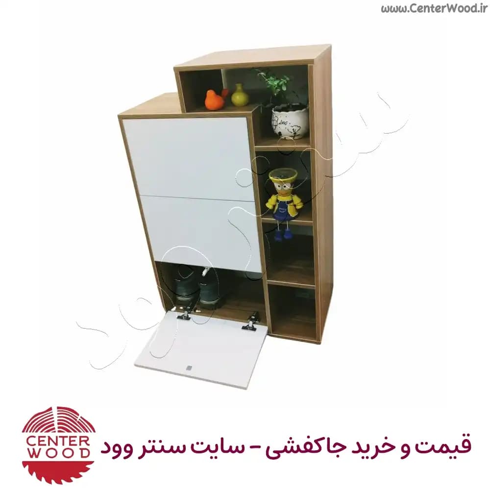 جاکفشی سه درب قفسه دار کد 2196 — تصویر ۳