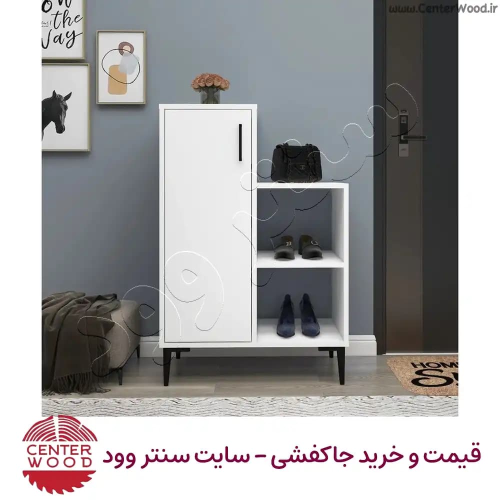 جاکفشی درب کابینتی با دو قفسه بدون درب کد 2193