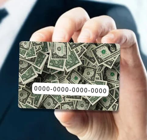 برچسب کارت اعتباری طرح دلار