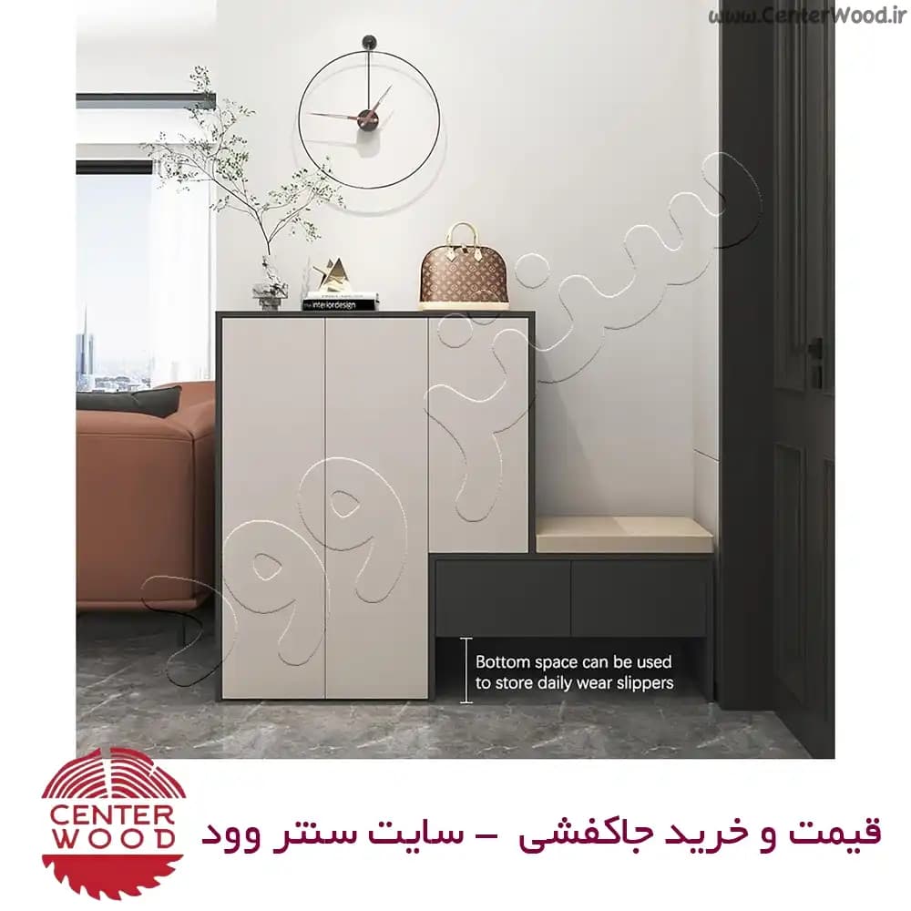 جاکفشی نشیمن دار درب کابینتی کد 038