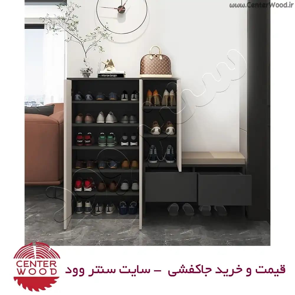 جاکفشی نشیمن دار درب کابینتی کد 038 — تصویر ۵