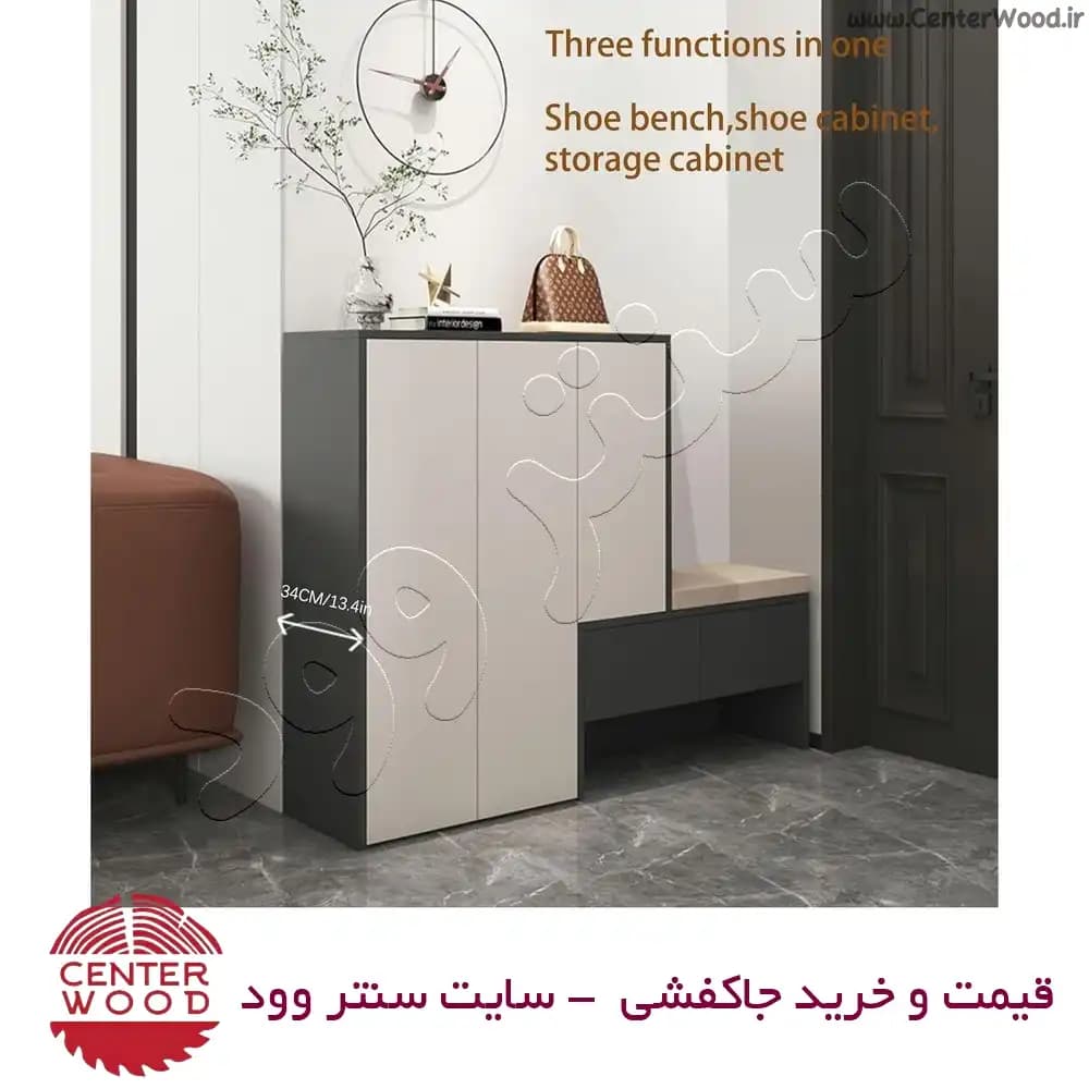 جاکفشی نشیمن دار درب کابینتی کد 038 — تصویر ۴