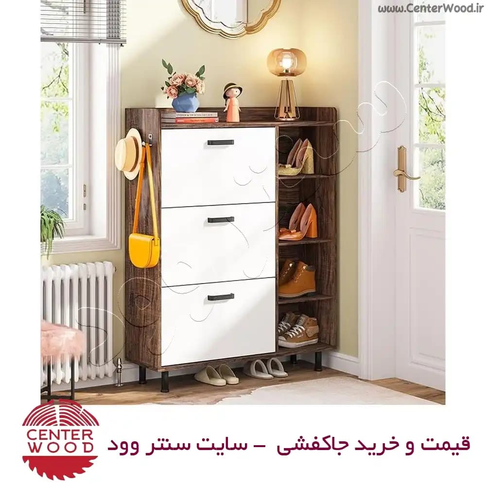 جاکفشی داشبوردی سه درب طبقه دار کد 06 — تصویر ۳