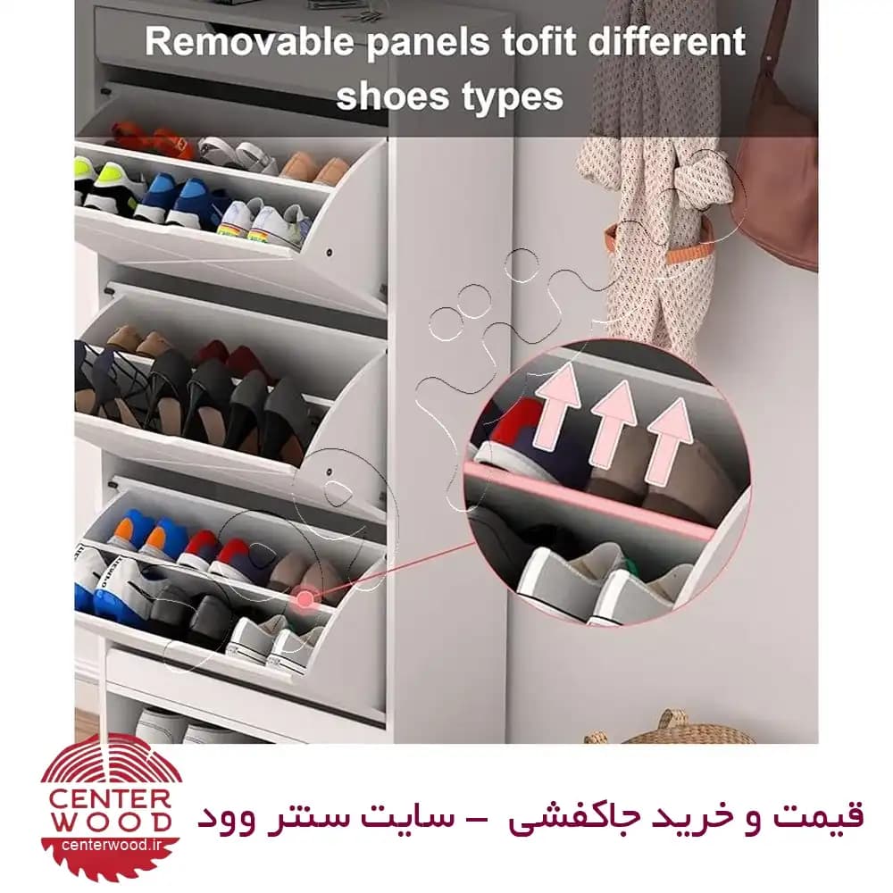 جاکفشی داشبوردی سه درب تک کشو کد 02 — تصویر ۵