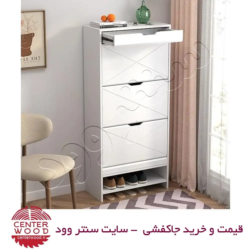 جاکفشی داشبوردی سه درب تک کشو کد 02 — تصویر ۶