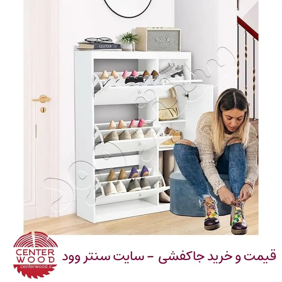 جاکفشی داشبوردی سه درب با دو درب کابینتی کد 098 — تصویر ۶
