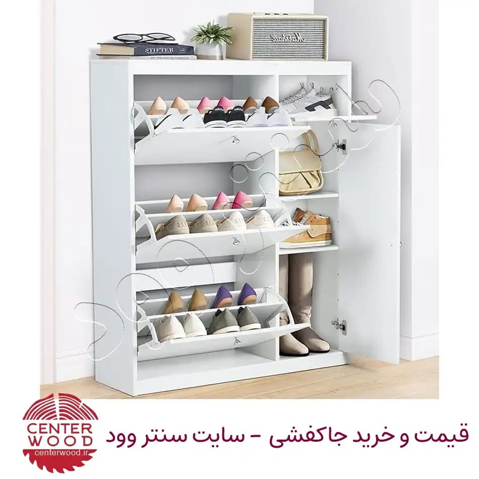 جاکفشی داشبوردی سه درب با دو درب کابینتی کد 098