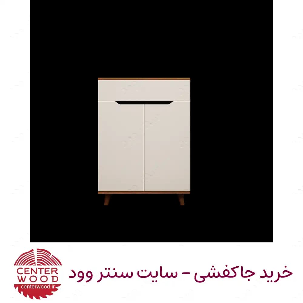 جاکفشی درب کابینتی دو درب تک کشو کد 076