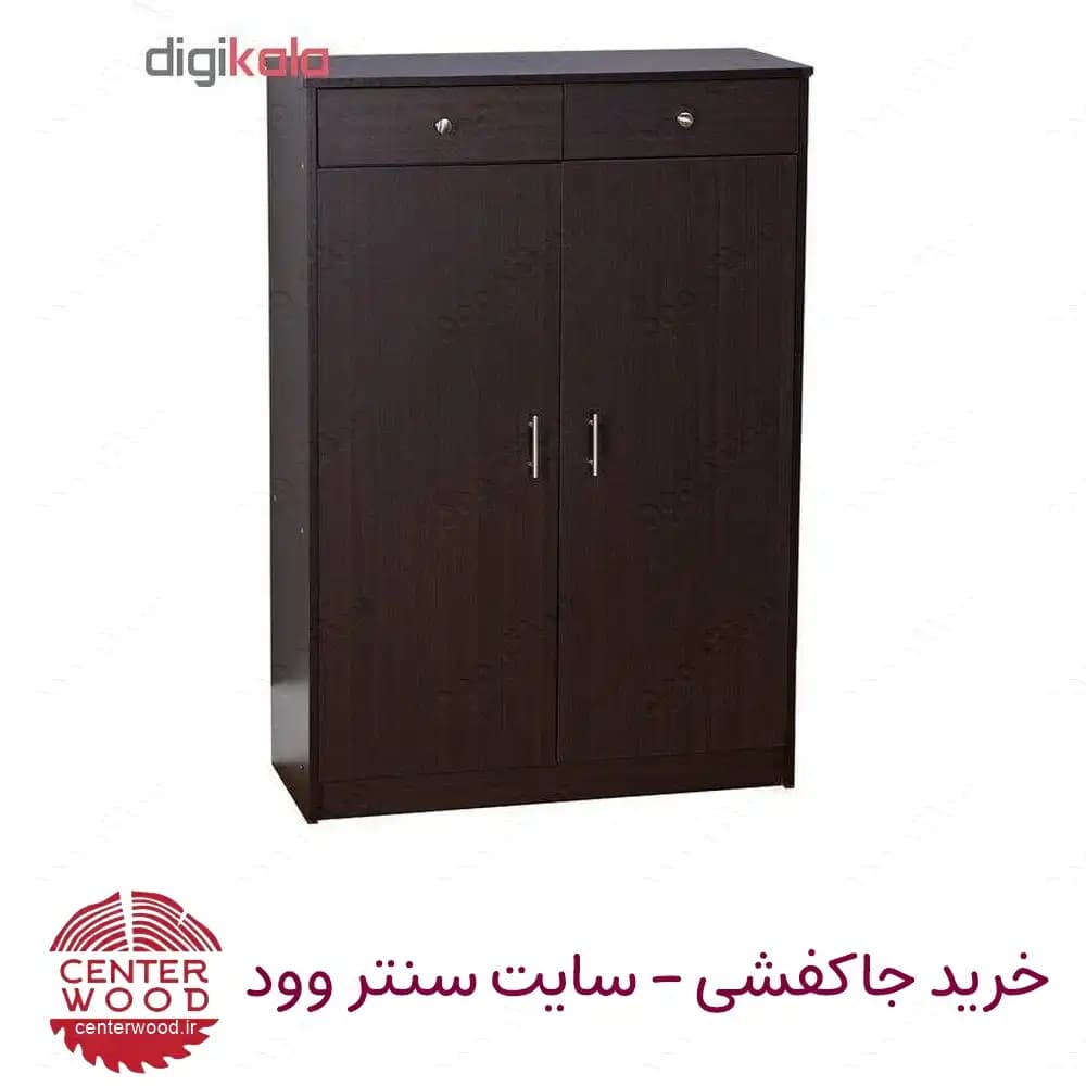 جاکفشی درب کابینتی دو کشو 2 درب کد 074 — تصویر ۲