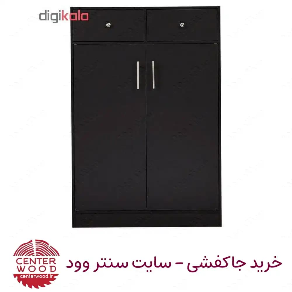جاکفشی درب کابینتی دو کشو 2 درب کد 074 — تصویر ۳