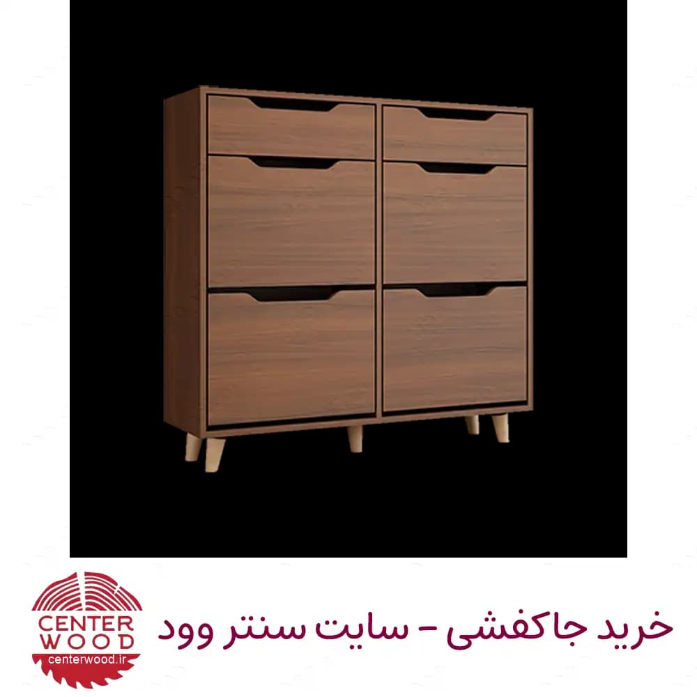 جاکفشی داشبوردی چهار درب دو کشو کد 067 — تصویر ۶