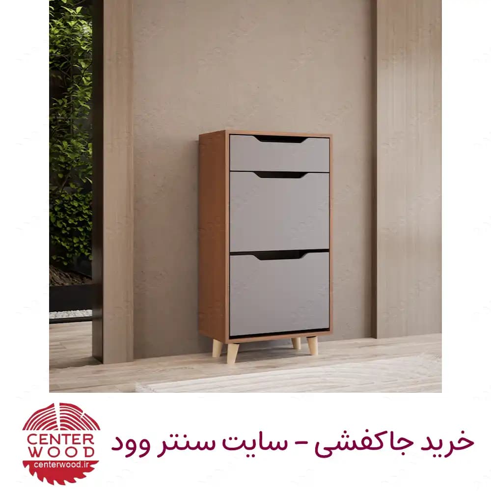 جاکفشی داشبوردی دو درب تک کشو کد 060 — تصویر ۵