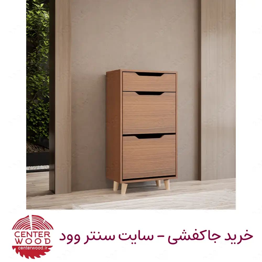 جاکفشی داشبوردی دو درب تک کشو کد 060 — تصویر ۳