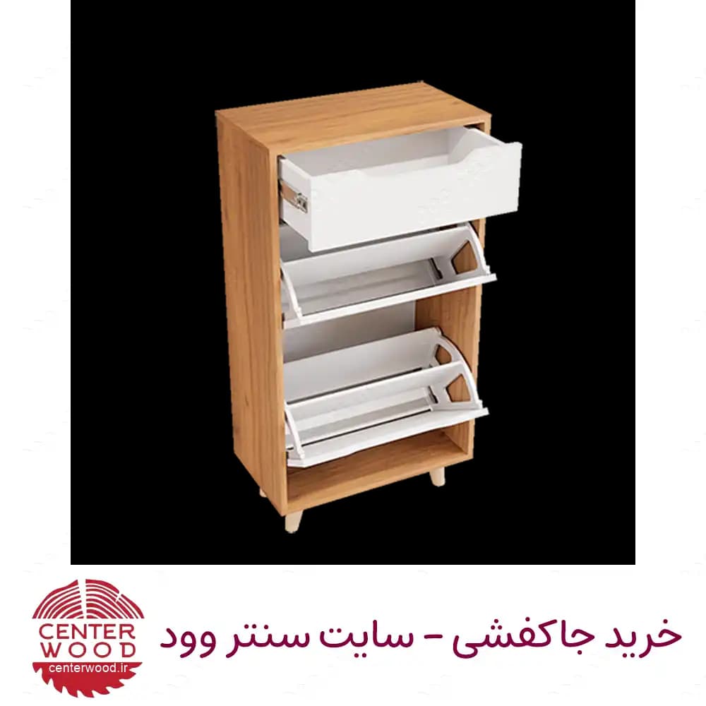جاکفشی داشبوردی دو درب تک کشو کد 060 — تصویر ۸