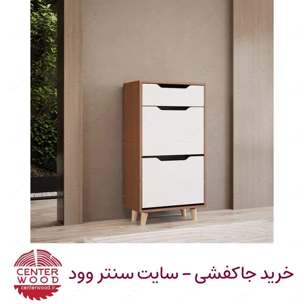 جاکفشی داشبوردی دو درب تک کشو کد 060 — تصویر ۴