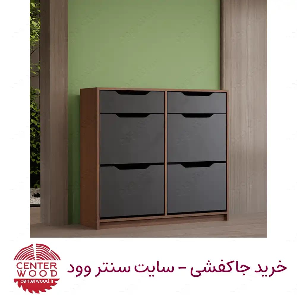 جاکفشی داشبوردی چهار درب دو کشو کد 052 — تصویر ۲