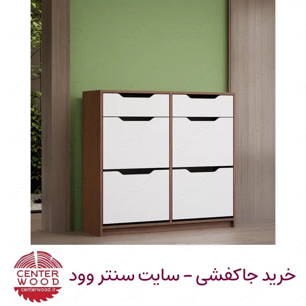 جاکفشی داشبوردی چهار درب دو کشو کد 052 — تصویر ۵