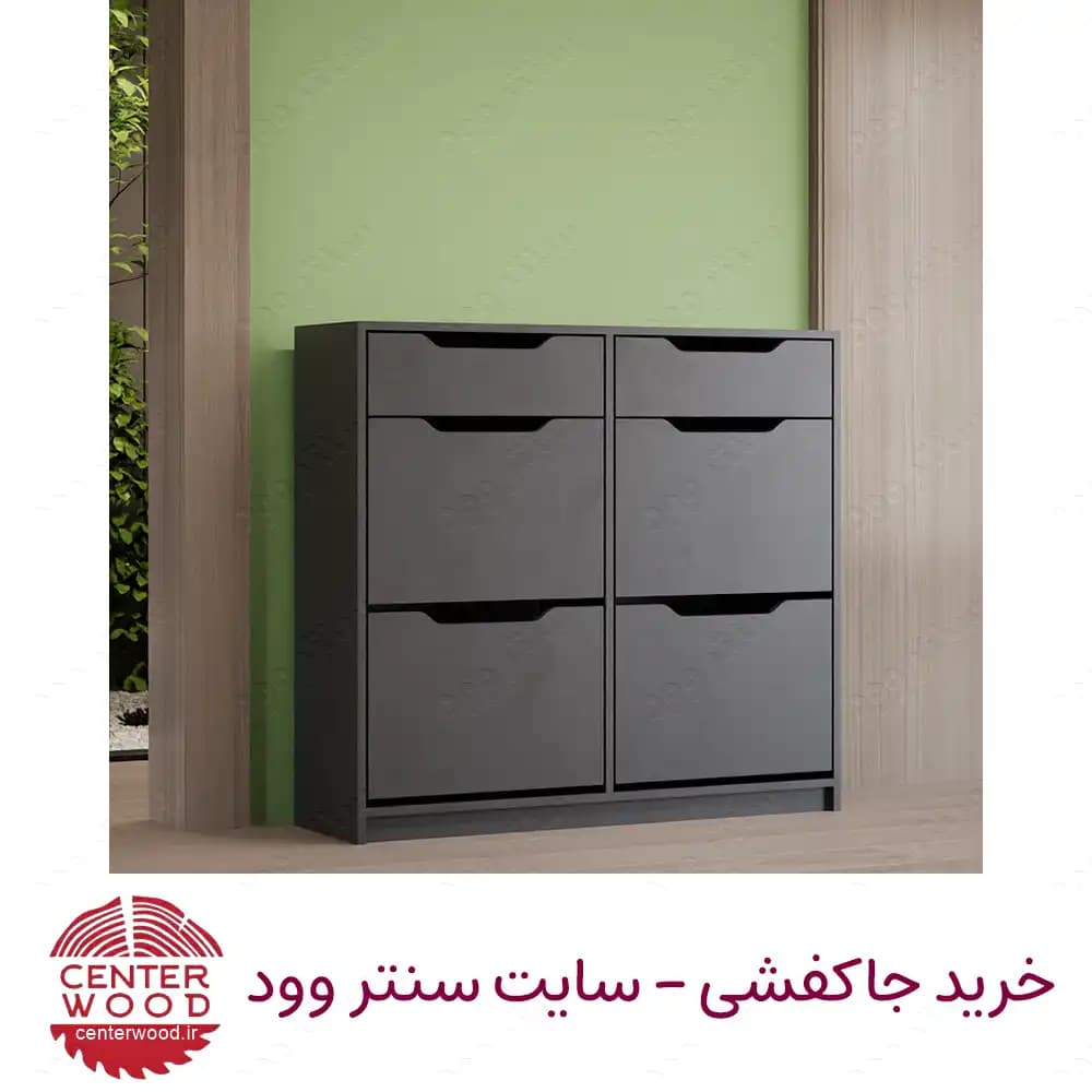 جاکفشی داشبوردی چهار درب دو کشو کد 052 — تصویر ۳