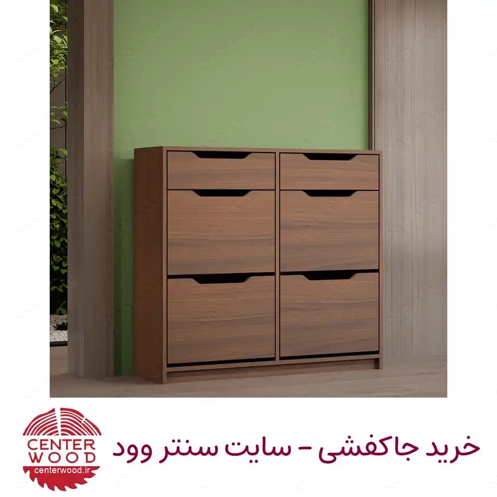 جاکفشی داشبوردی چهار درب دو کشو کد 052 — تصویر ۴