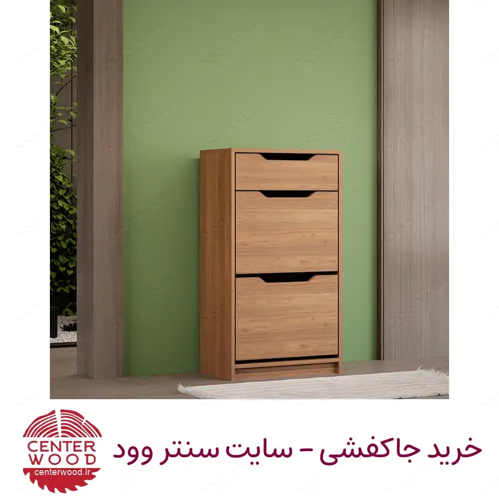 جاکفشی داشبوردی دو درب تک کشو کد 050 — تصویر ۳