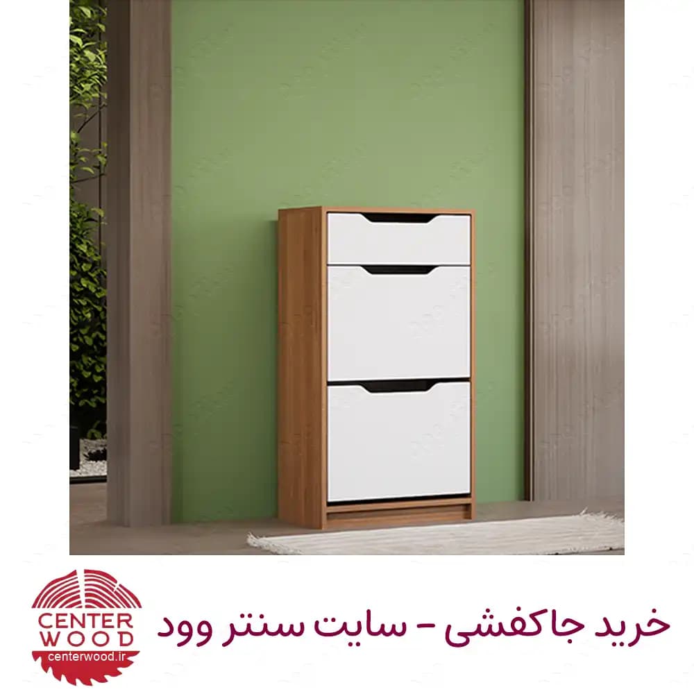 جاکفشی داشبوردی دو درب تک کشو کد 050 — تصویر ۲