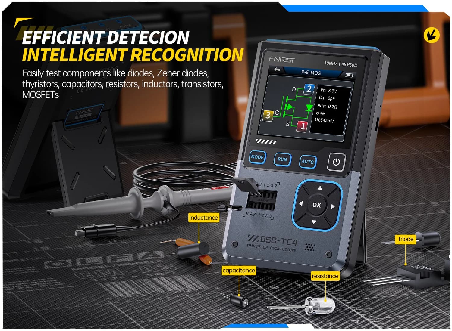 تستر قطعات اسیلوسکوپ فانکشن ژنراتور FNIRSI DSO-TC4