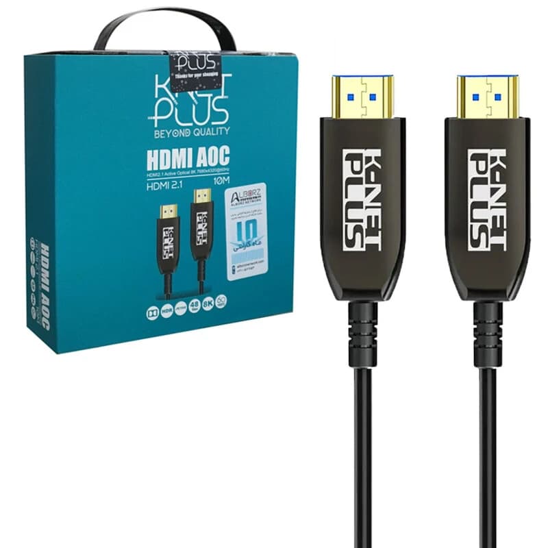 کابل HDMI 8K فیبر نوری کی نت پلاس KP-A157 طول 10 متر — تصویر ۳