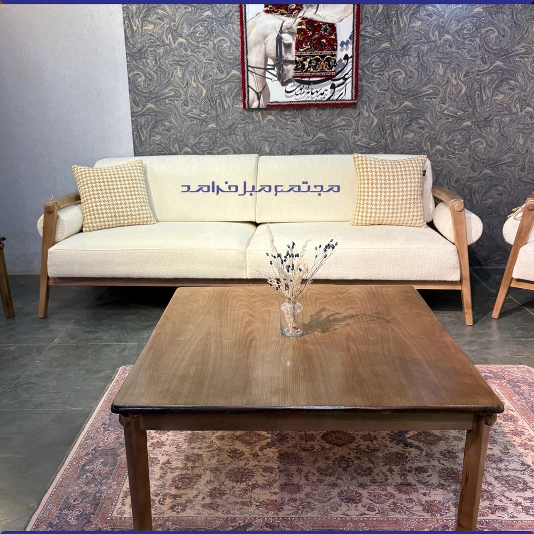 مبل راحتی ۷ نفره مدل پارنیز با جلو مبلی و دو عسلی — تصویر ۳