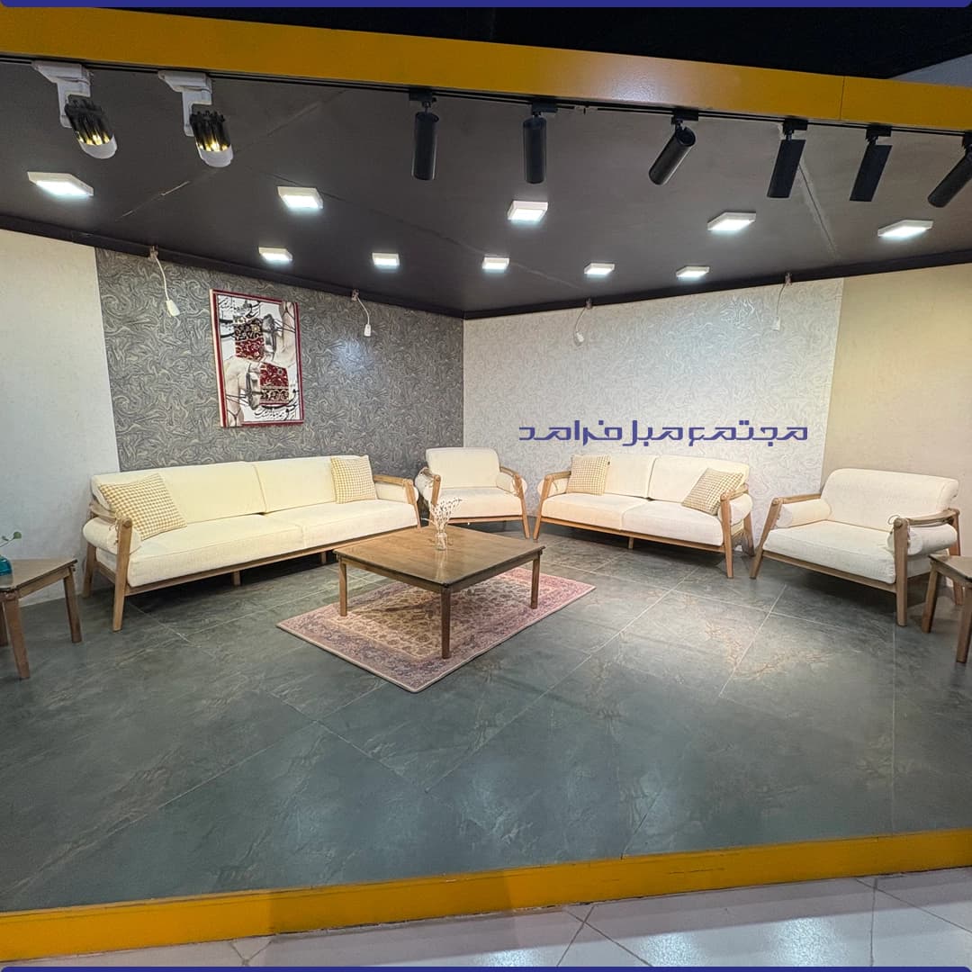 مبل راحتی ۷ نفره مدل پارنیز با جلو مبلی و دو عسلی