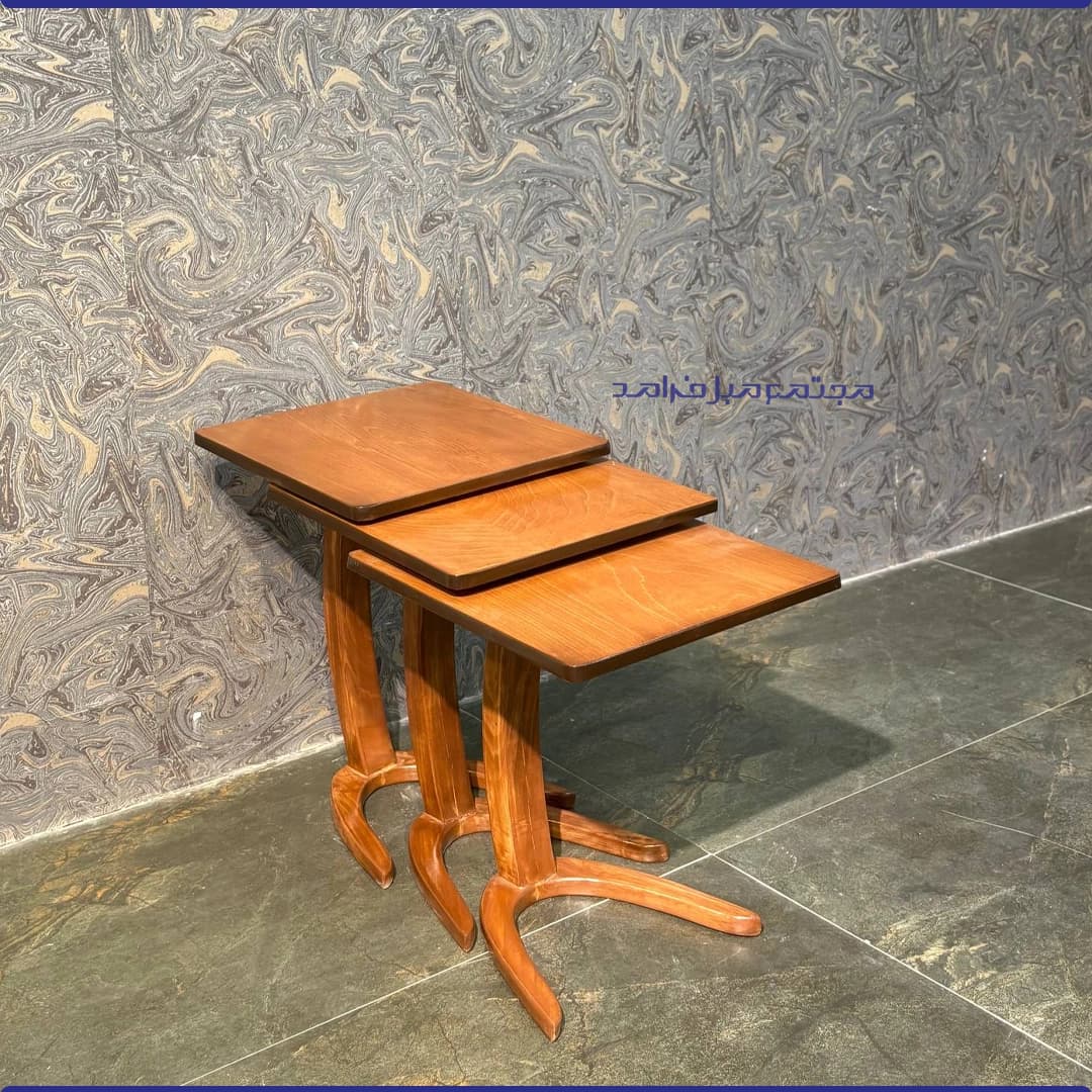 میز عسلی ۳ تکه مربع — تصویر ۲