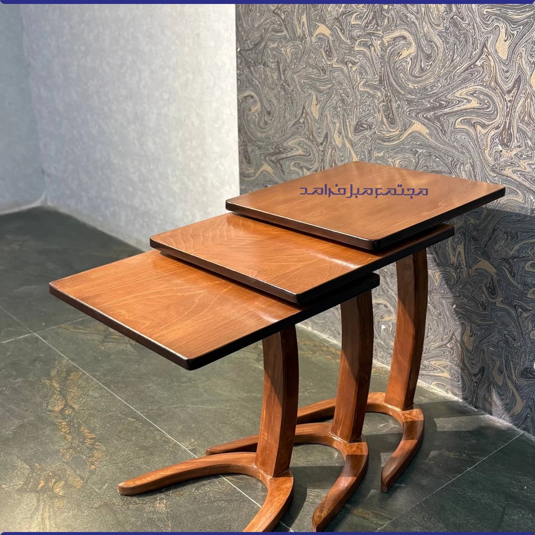 میز عسلی ۳ تکه مربع — تصویر ۴
