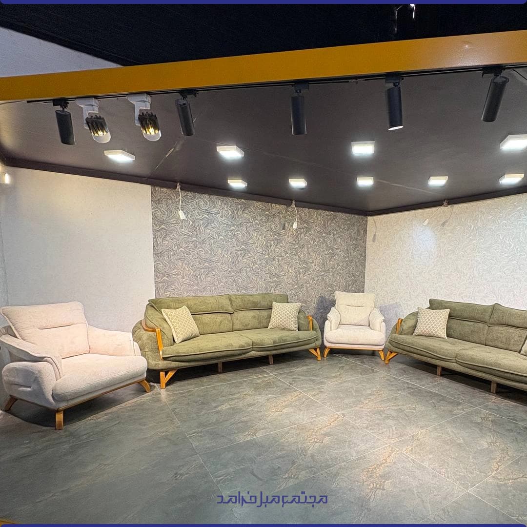 مبلمان راحتی 8 نفره مدل مونیخ با جلو مبلی و دو عسلی