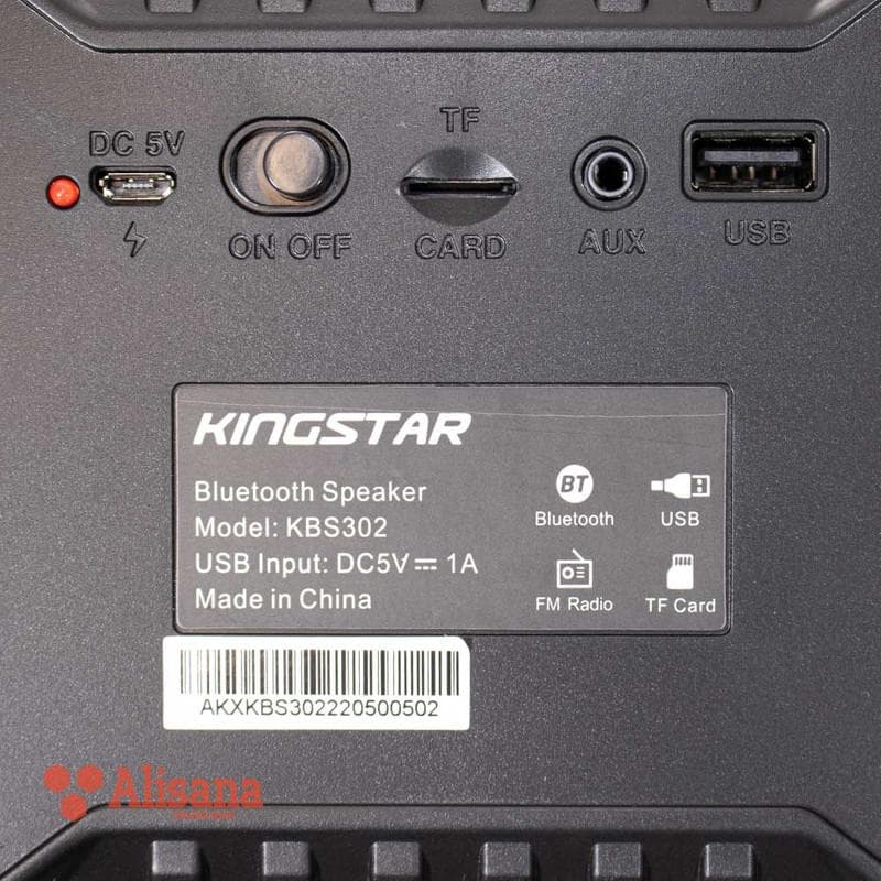 اسپیکر بلوتوثی قابل حمل کینگ استار مدل KBS302 — تصویر ۶