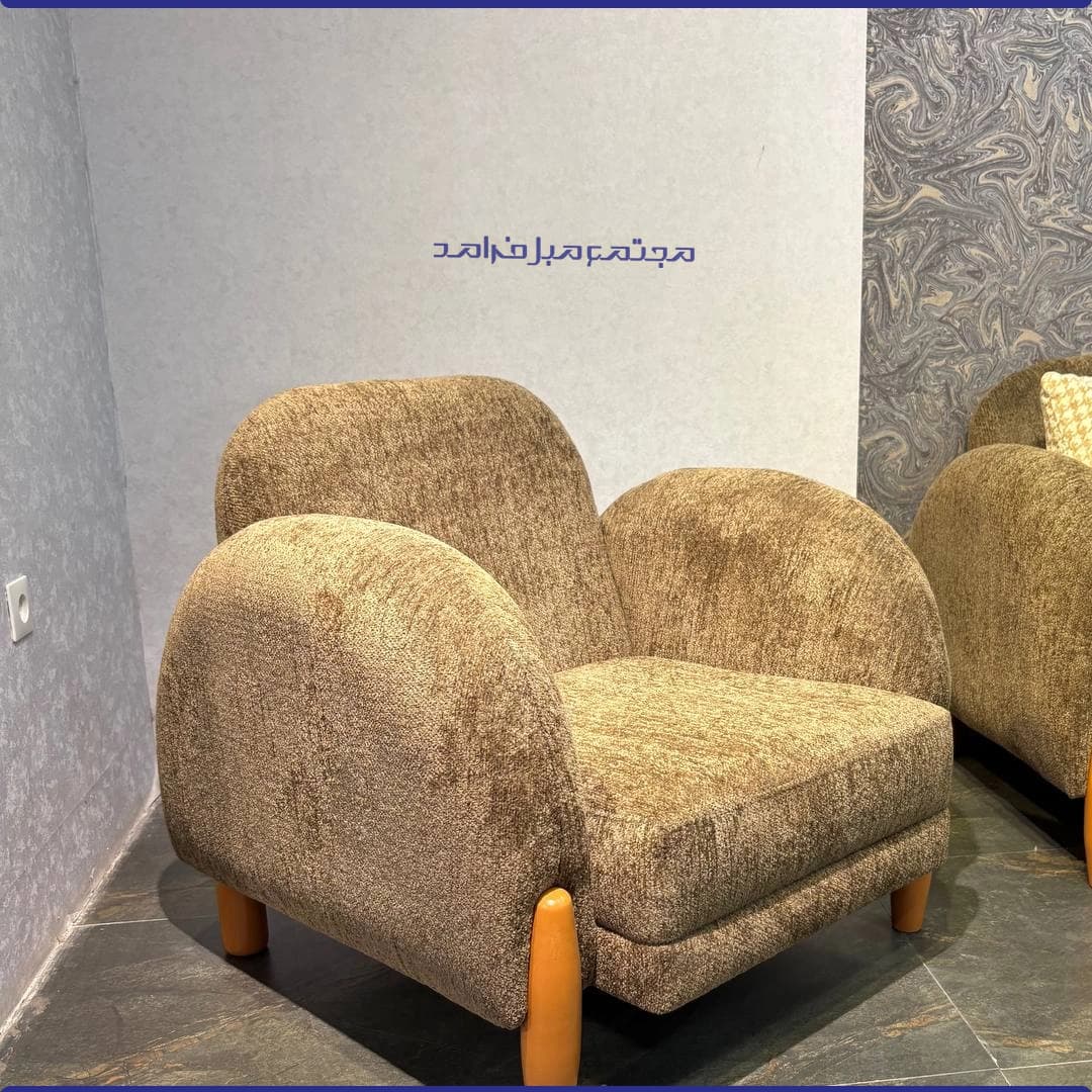 مبل راحتی 8 نفره مدل نیلوفر با رنگ یشمی — تصویر ۲