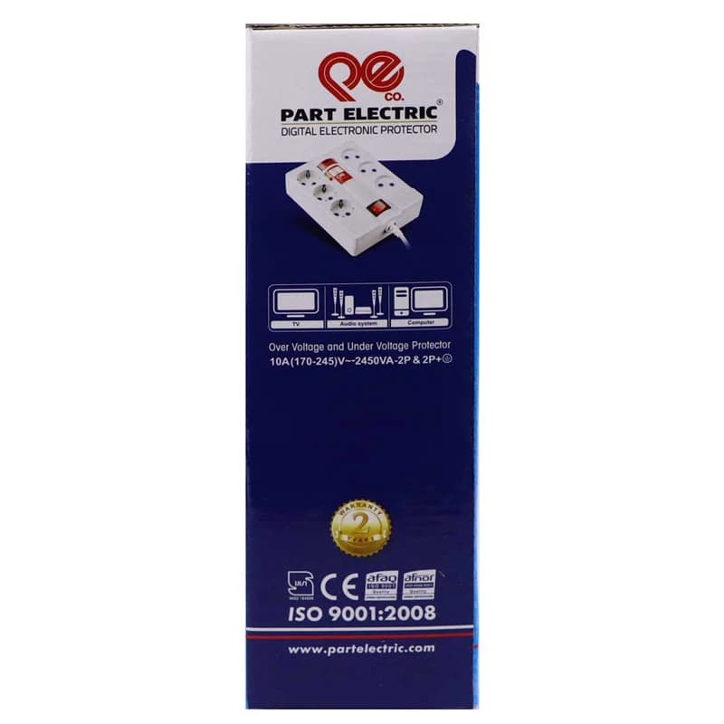 محافظ برق صوتی تصویری 6 خانه پارت الکتریک PE2060 با کابل 1٫8متری — تصویر ۸