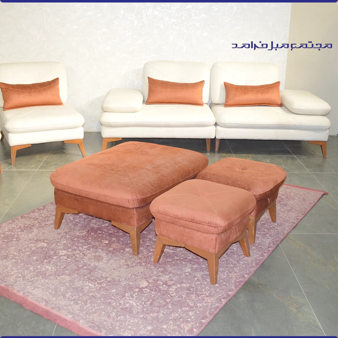 مبل راحتی مدل درنیکا به همراه پاف — تصویر ۳