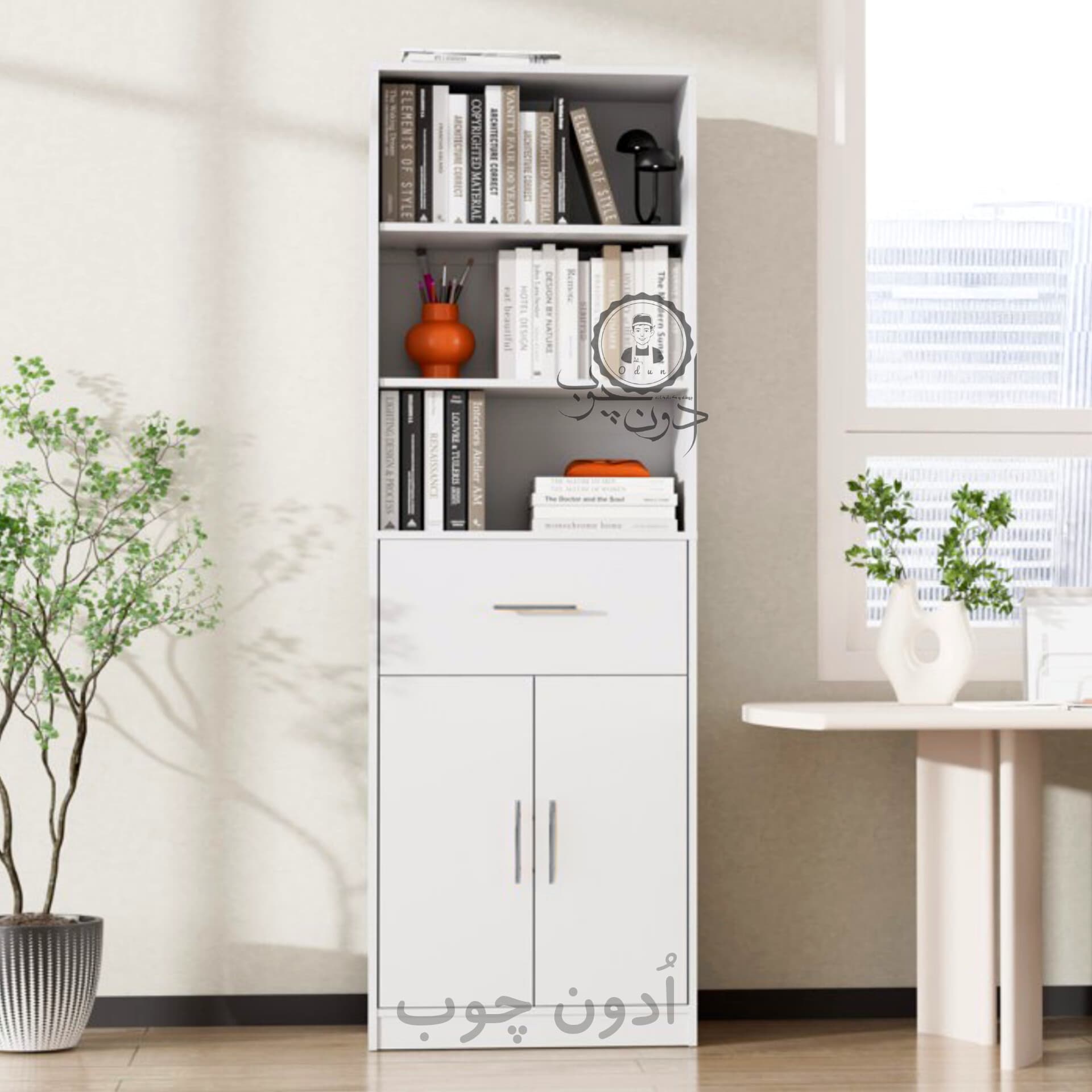کتابخانه مدل مهنام اُدون چوب — تصویر ۳