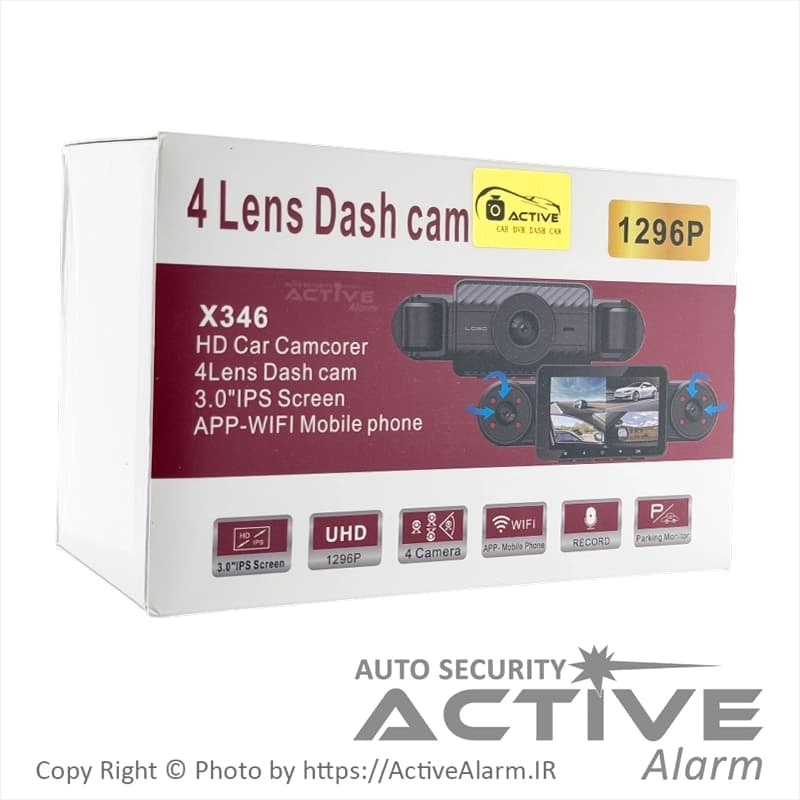 دوربین ثبت وقایع DashCam مدل X346-WiFi با کیفیت UHD [چهار دوربین] — تصویر ۳