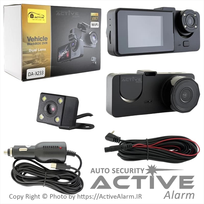 دوربین ثبت وقایع DashCam مدل DA-X233-WiFi با کیفیت FHD [سه دوربین]