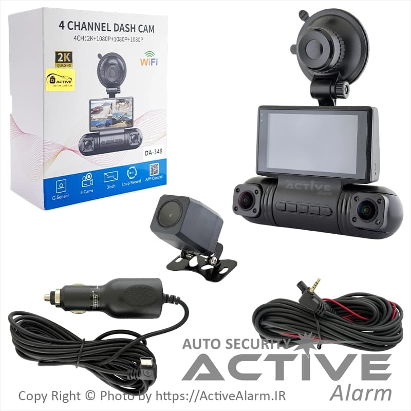 دوربین ثبت وقایع DashCam مدل DA-348-WiFi با کیفیت 2K [چهار دوربین]