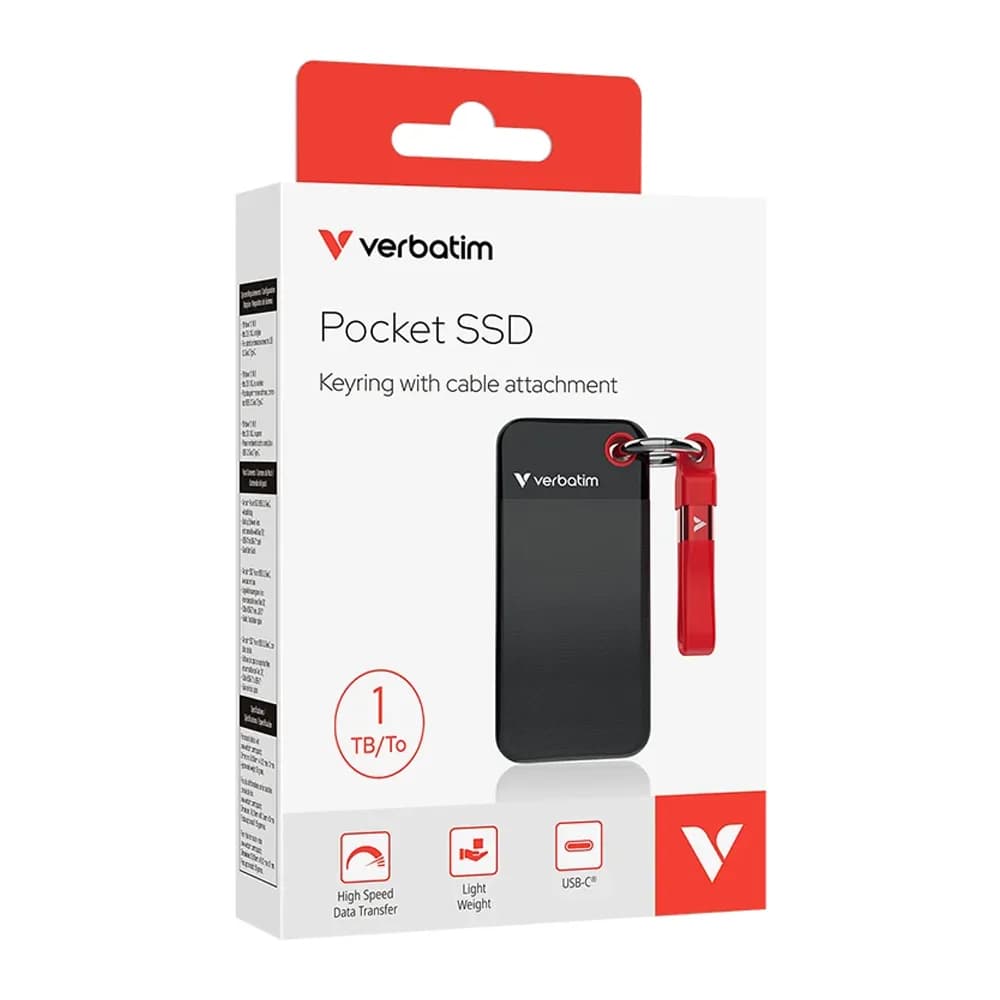SSD اکسترنال ورباتیم مدل Pocket SSD – ظرفیت ۱ ترابایت — تصویر ۴