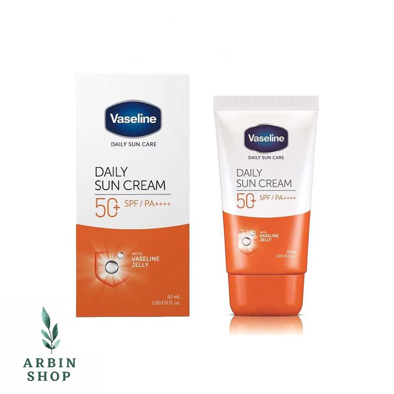 ضدآفتاب بیرنگ تیوپی وازلین +SPF50 حجم 50 میل vaseline daily sun cream