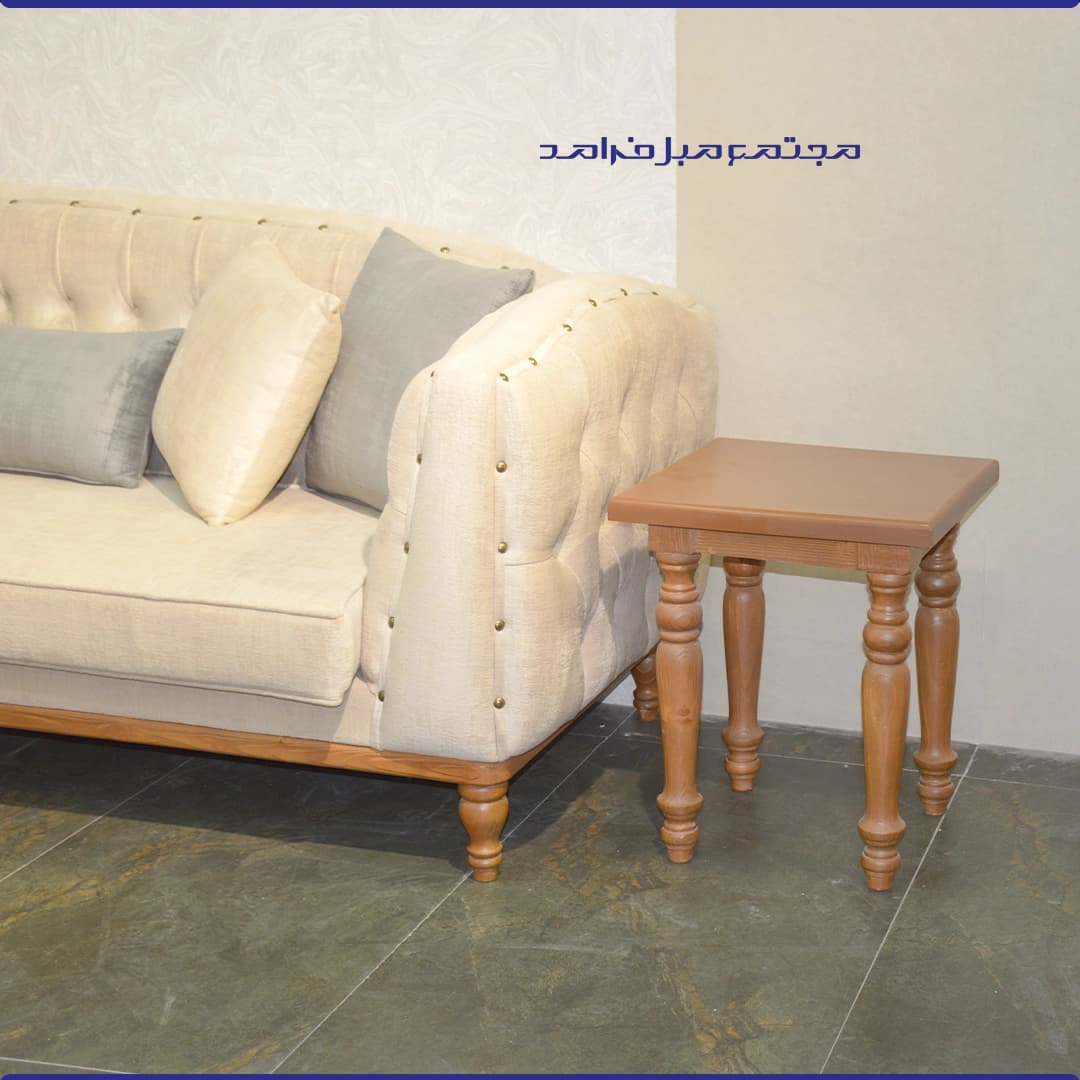 مبل راحتی 8 نفره مدل دینجل با رنگ کرم طوسی — تصویر ۲