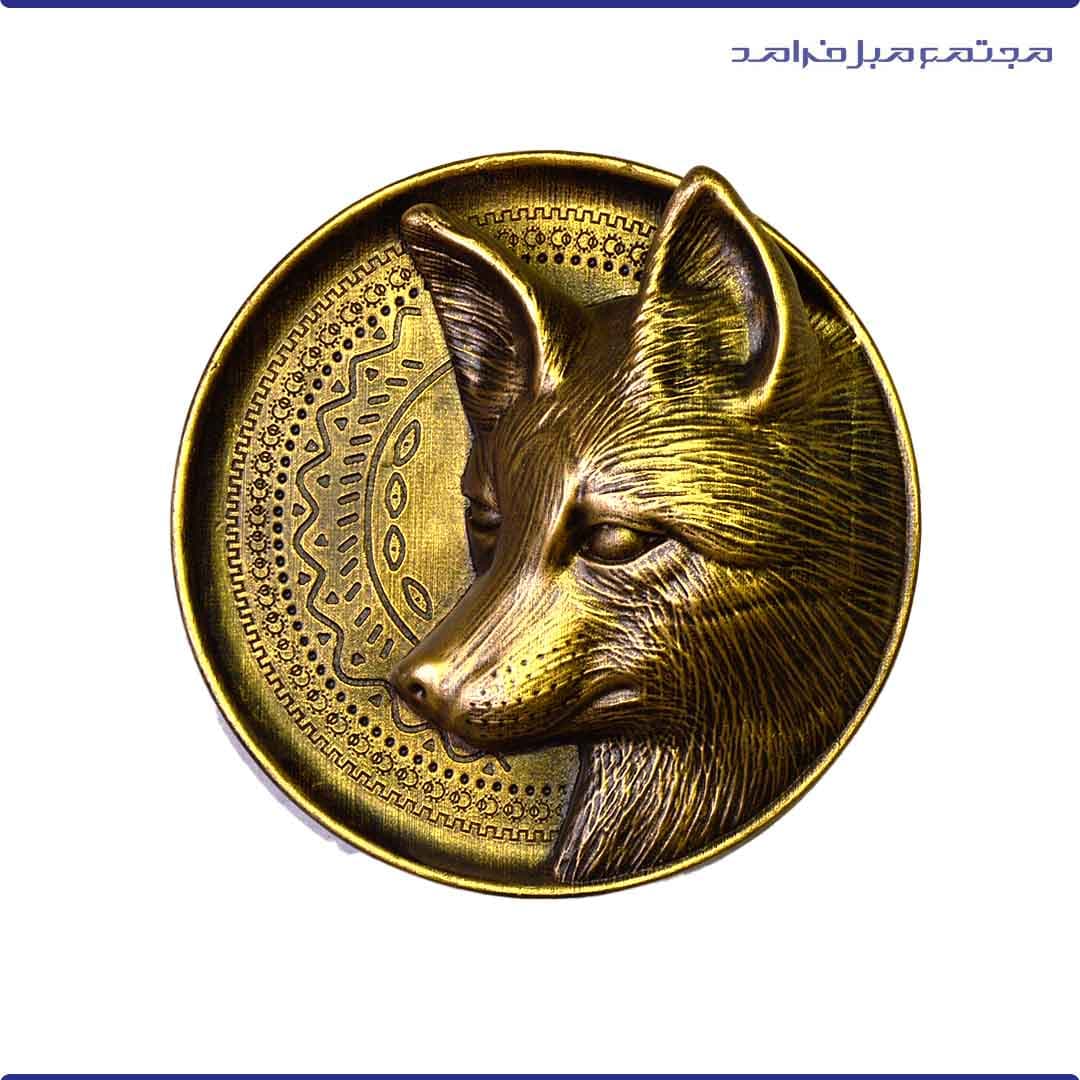 تابلو دیوارکوب مدل سکه ای طرح حیوانات روباه