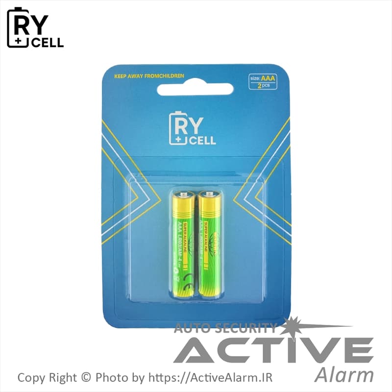 باتری نیم‌قلمی رایسل RYcell AAA آلکالاین 1.5 ولت (LR03)