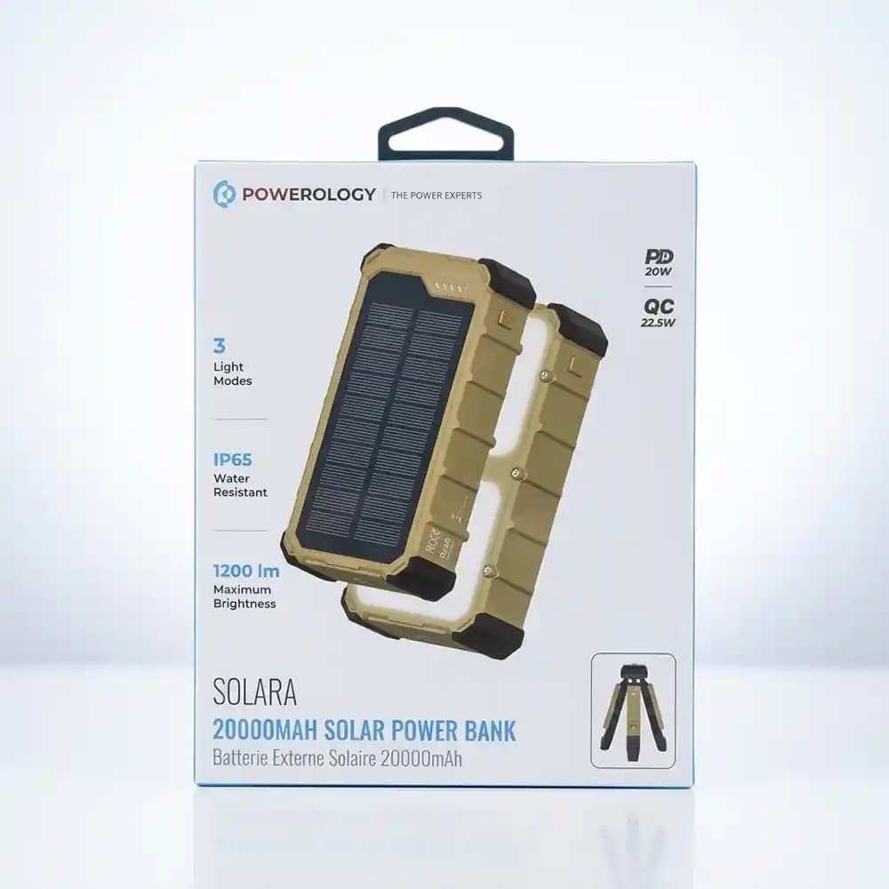 پاوربانک خورشیدی Powerology Solara ظرفیت 20000mAh — تصویر ۲