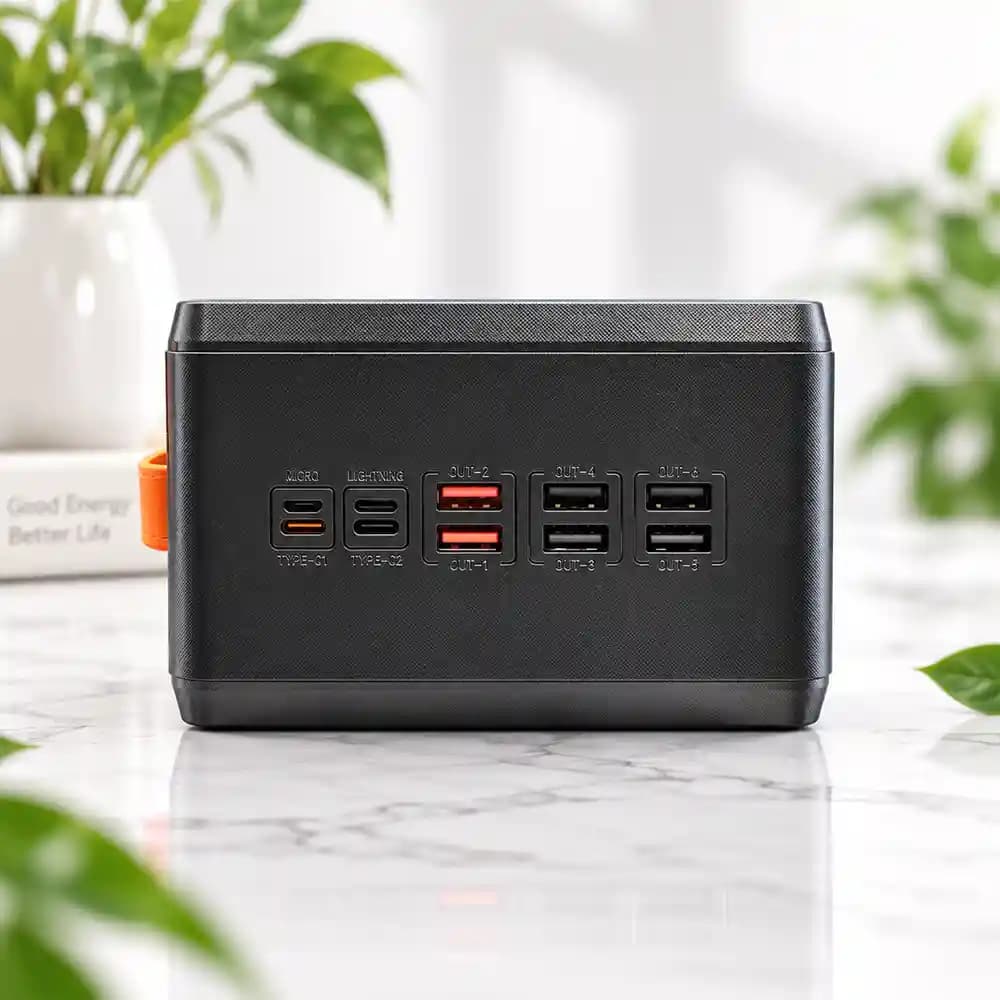 پاوربانک خورشیدی PORODO مدل LAROS 120000mAh Solar Power Bank | PDPB120 — تصویر ۶