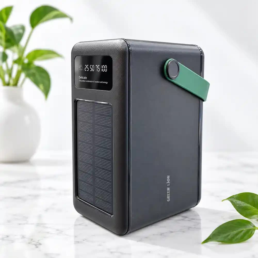 پاوربانک خورشیدی 120000 میلی‌آمپر ساعت گرین لاین (Green Lion) مدل Solar Max — تصویر ۲