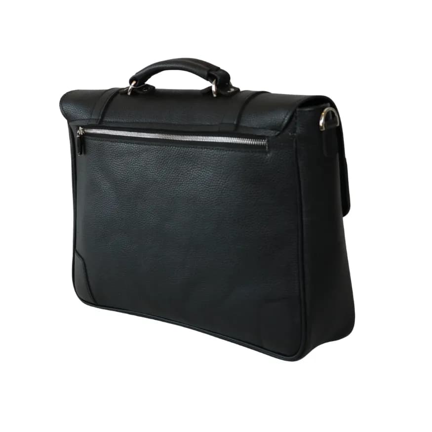 کیف اداری مردانه مشکی تمام چرم فارل کد: FMC78 — تصویر ۲
